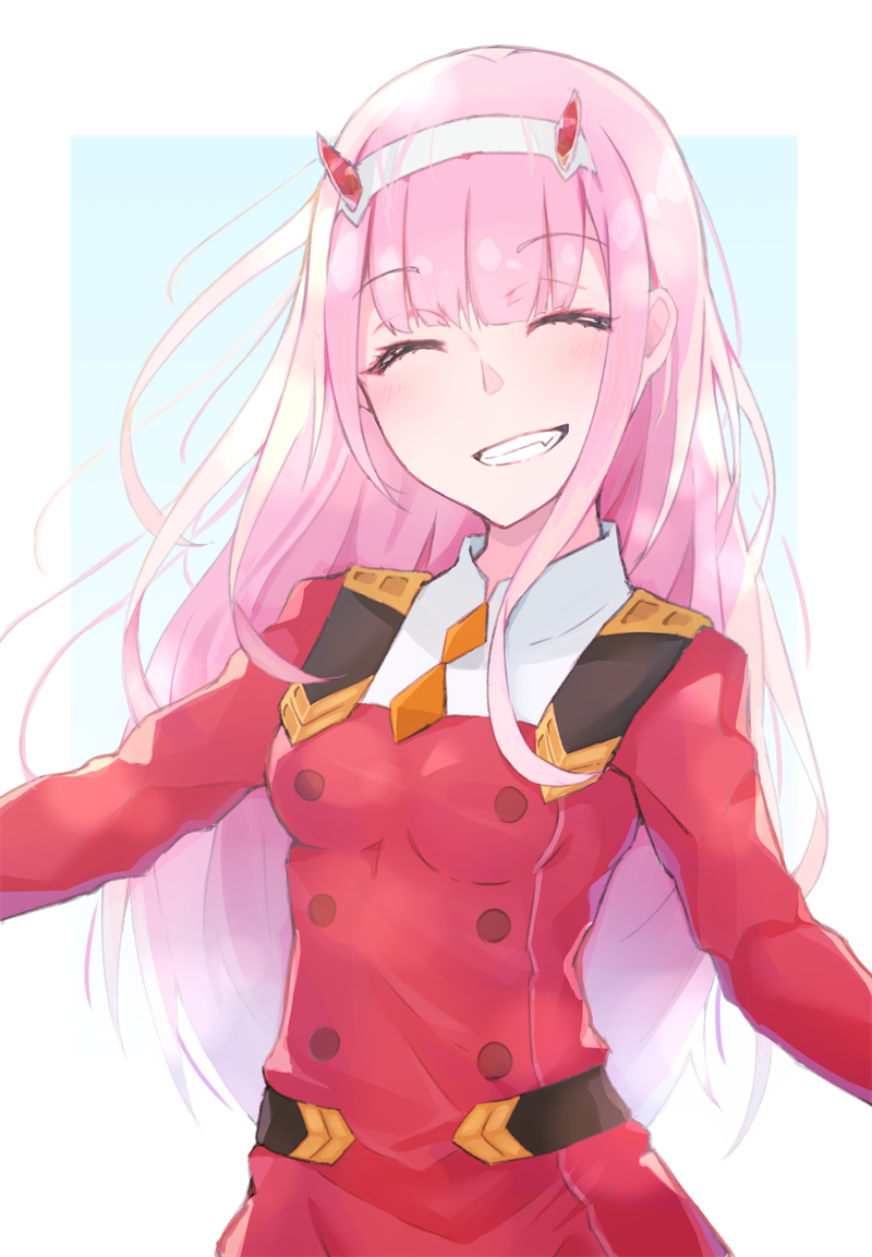 zero two (darling in the franxx) drawn by hyakunin_momoko