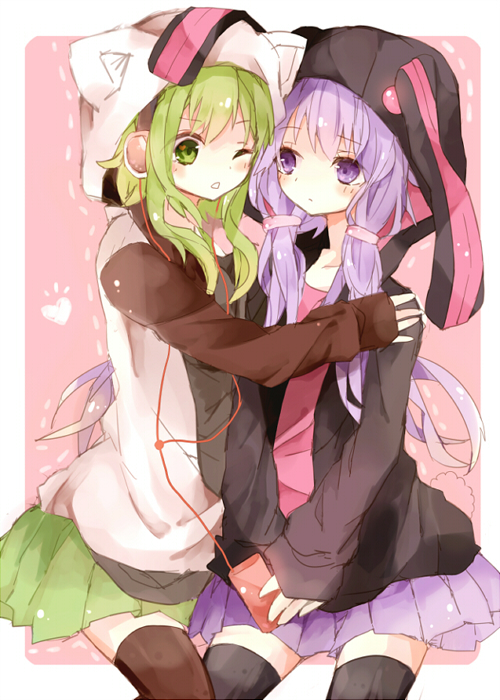 yuzuki yukari and gumi (vocaloid and 1 more) drawn by mochisiku