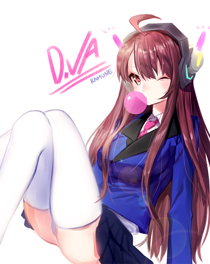 d.va (overwatch and 1 more) drawn by ramune_(cherrykde)