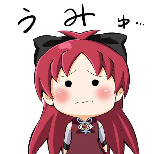 sakura kyoko and mini-ikamusume (mahou shoujo madoka magica and 1 more) drawn by k_hiro