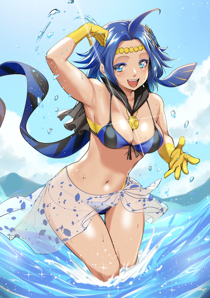 marincess blue tang (yu-gi-oh!) drawn by aoi_takeru