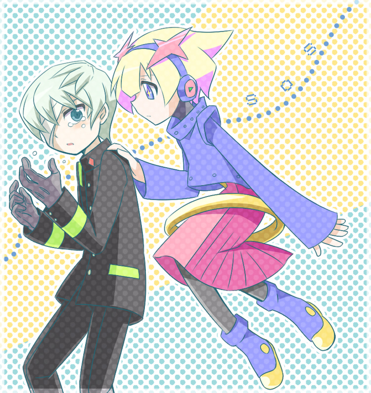 earth-chan and judas (concrete revolutio) drawn by fiaria02