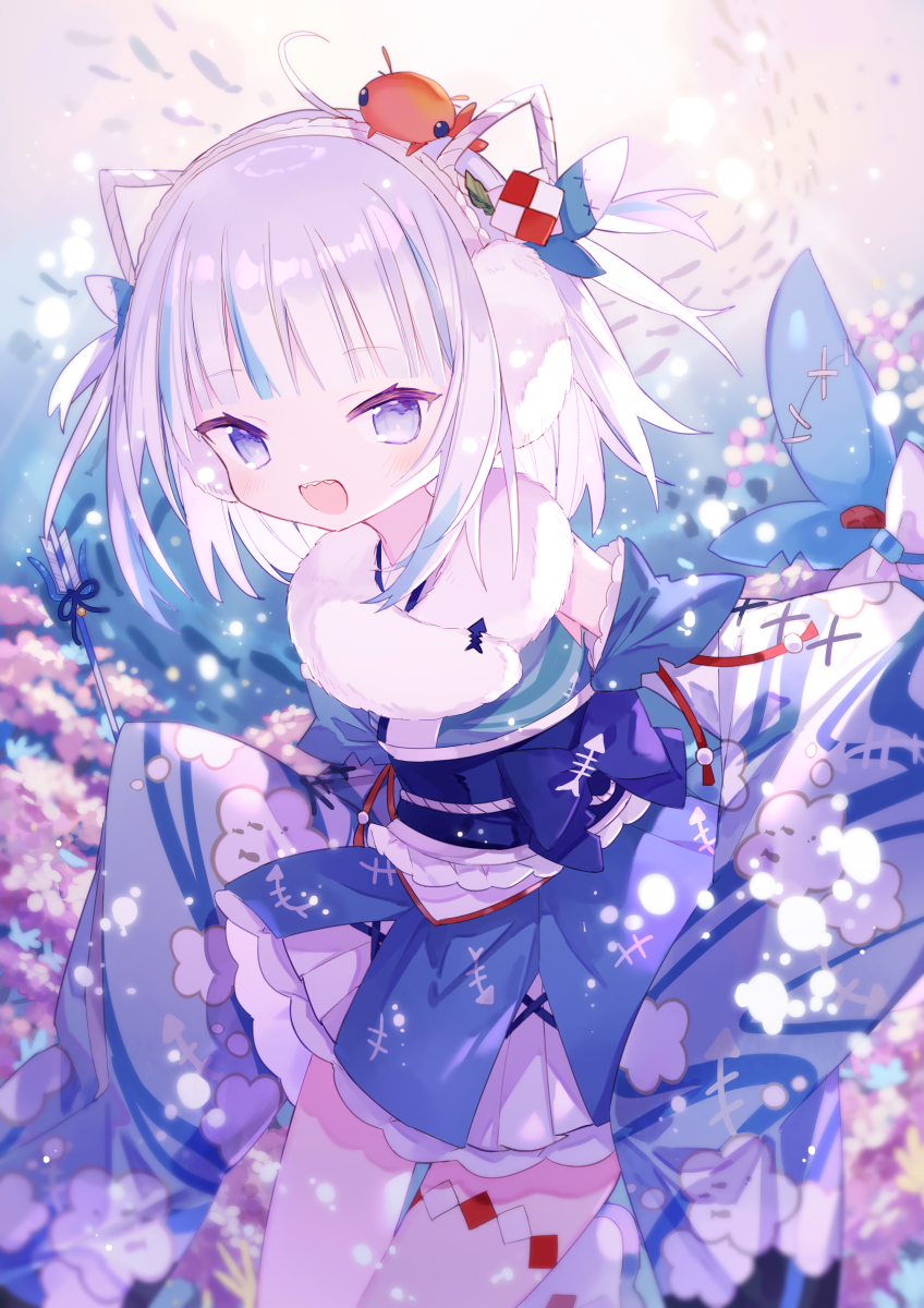 gawr gura and ebi-chan (hololive and 1 more) drawn by mizumizu_(phoenix)