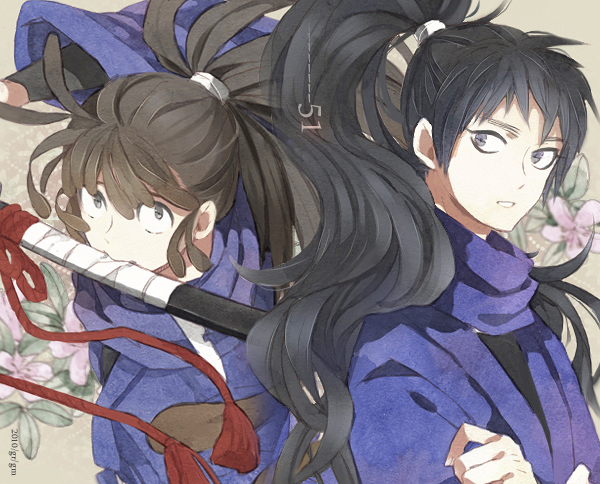 kukuchi heisuke and ohama kan'emon (rakudai ninja rantarou) drawn by gomas
