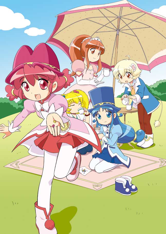 fine, rein, leonne, altessa, and tio (fushigiboshi no futago hime) drawn by ueda_yuu