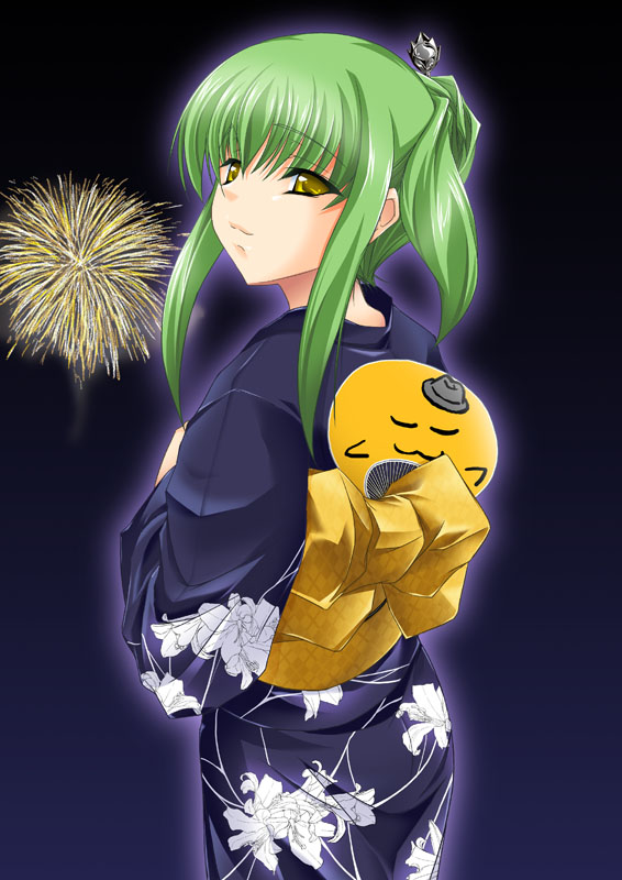 c.c. and cheese-kun (code geass and 1 more) drawn by maho_(yakimorokoshi)