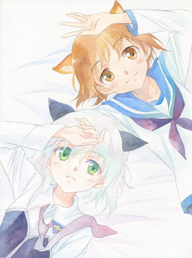 sanya v. litvyak and miyafuji yoshika (world witches series and 1 more) drawn by agahari