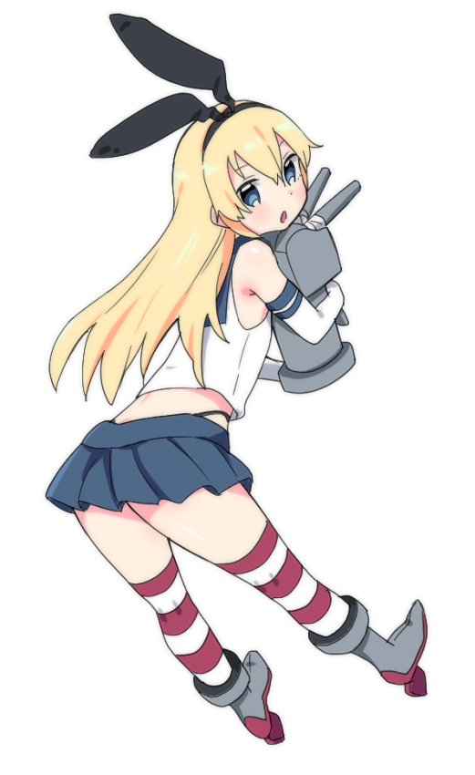 shimakaze and rensouhou-chan (kantai collection) drawn by tonmoh