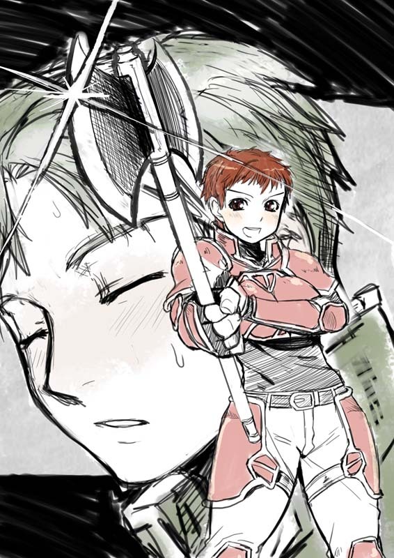 oscar and kieran (fire emblem and 1 more) drawn by yajiro_masaru