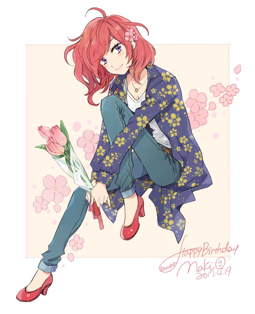 nishikino maki (love live! and 1 more) drawn by karuha