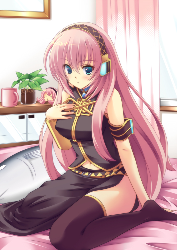megurine luka and takoluka (vocaloid) drawn by nanashi_(soregashi)
