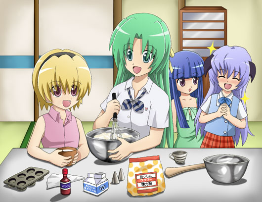furude rika, houjou satoko, hanyuu, and sonozaki shion (higurashi no naku koro ni)