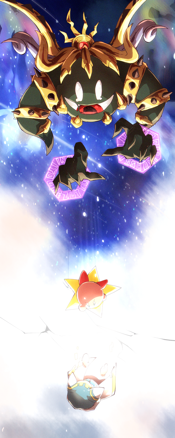 kirby, magolor, and magolor soul (kirby and 1 more) drawn by baku_(baku325)