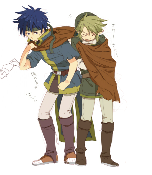 link and ike (fire emblem and 4 more) drawn by nikayu