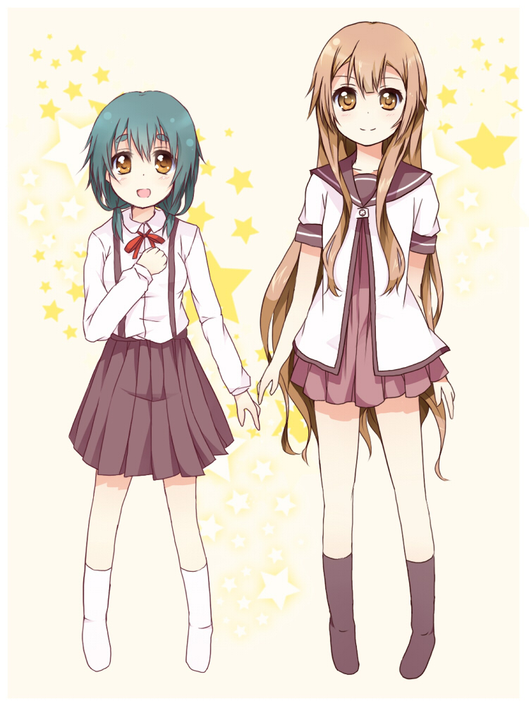 oomuro hanako and furutani kaede (yuruyuri) drawn by kotaka