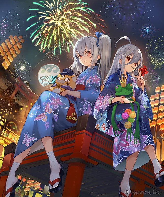 orchis and zwei (granblue fantasy and 2 more) drawn by ponzu_(catponz)