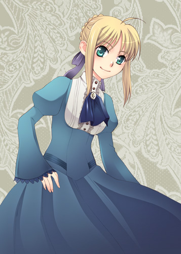 artoria pendragon and saber (fate and 1 more) drawn by suzunoya
