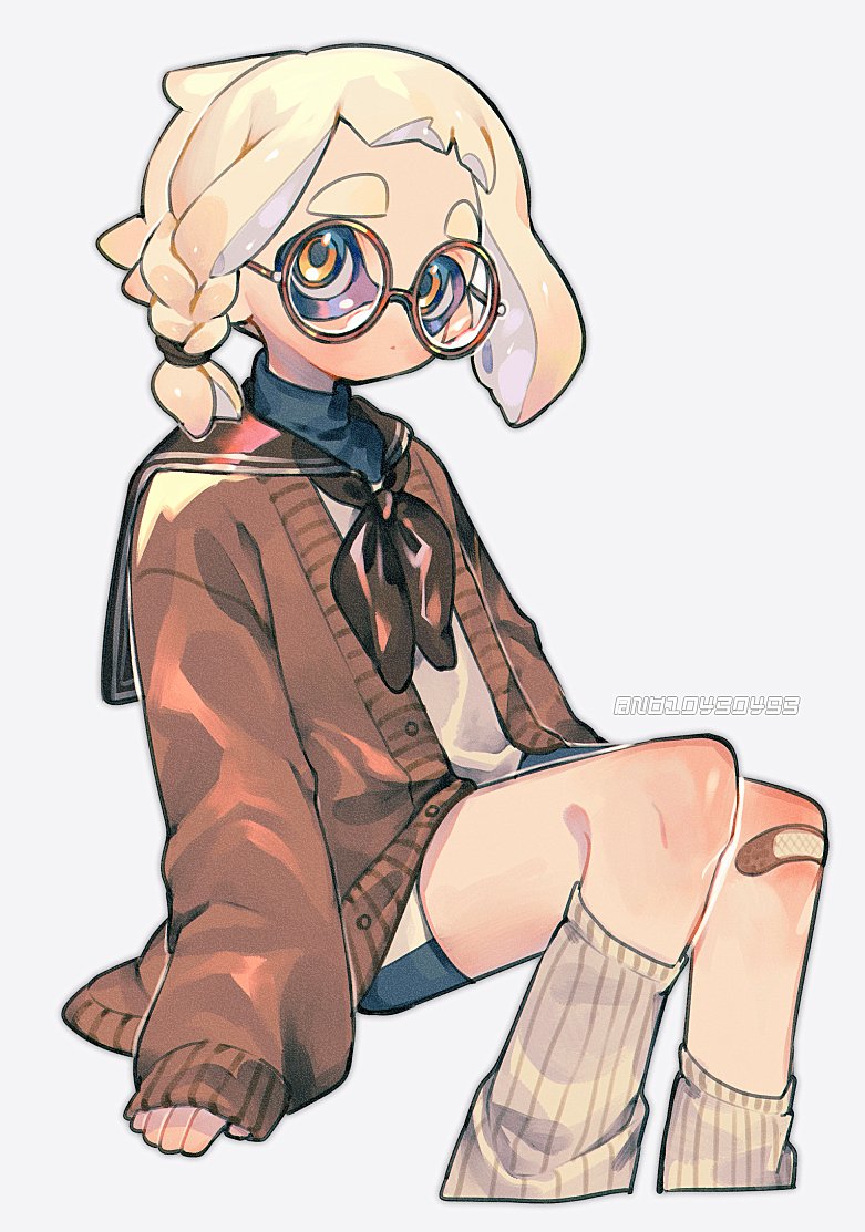 inkling player character and inkling girl (splatoon and 1 more) drawn by no10430453