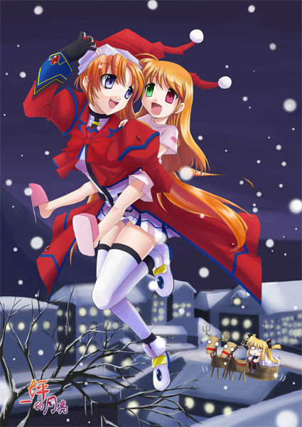 fate testarossa, takamachi nanoha, and vivio (lyrical nanoha and 1 more) drawn by yoriimushi_(sogobaga)