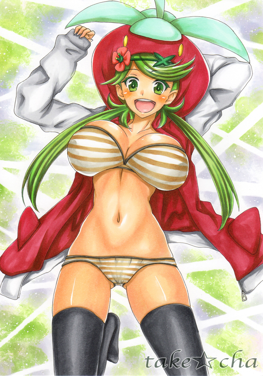 mallow and bounsweet (pokemon and 1 more) drawn by takecha