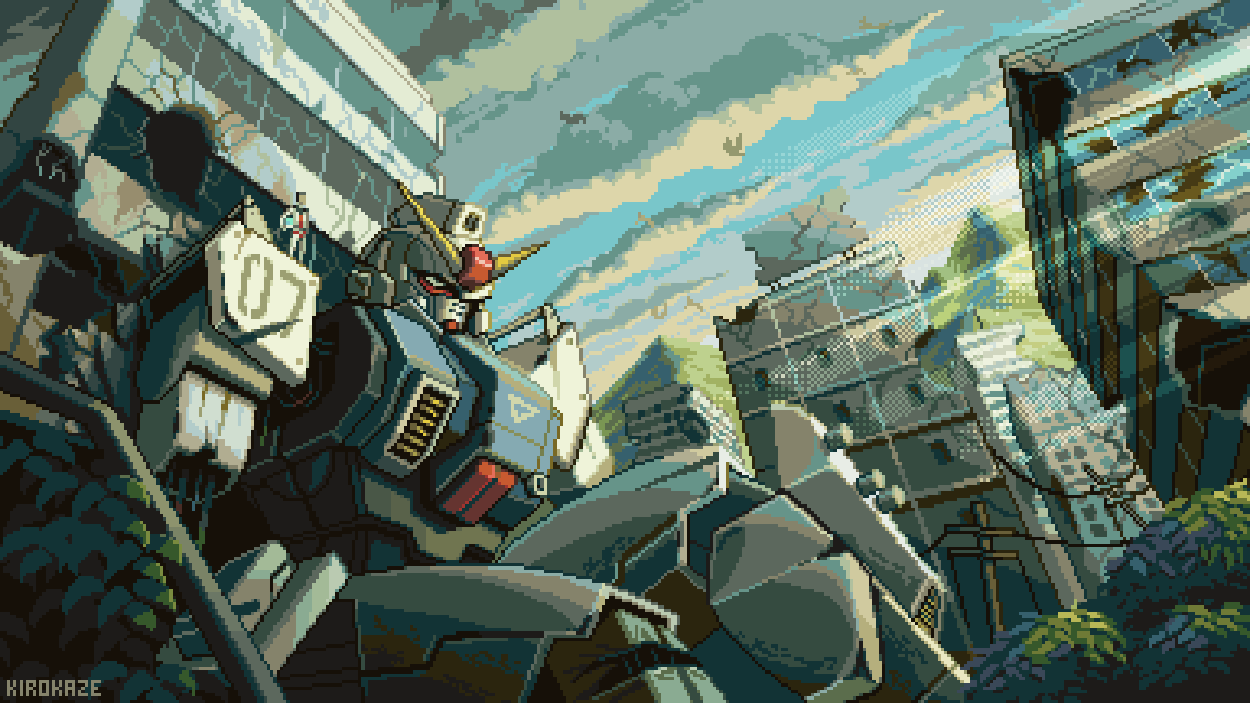 ground gundam (gundam and 1 more) drawn by kirokaze
