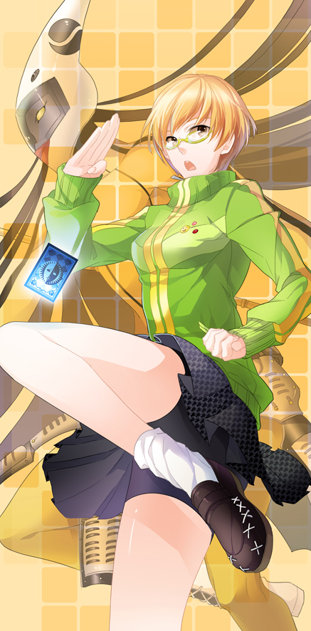 satonaka chie and tomoe (persona and 1 more) drawn by aile_(crossroads)