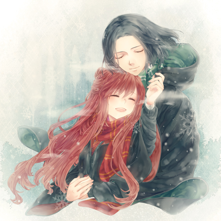 severus snape and lily evans (wizarding world and 1 more) drawn by meiriel