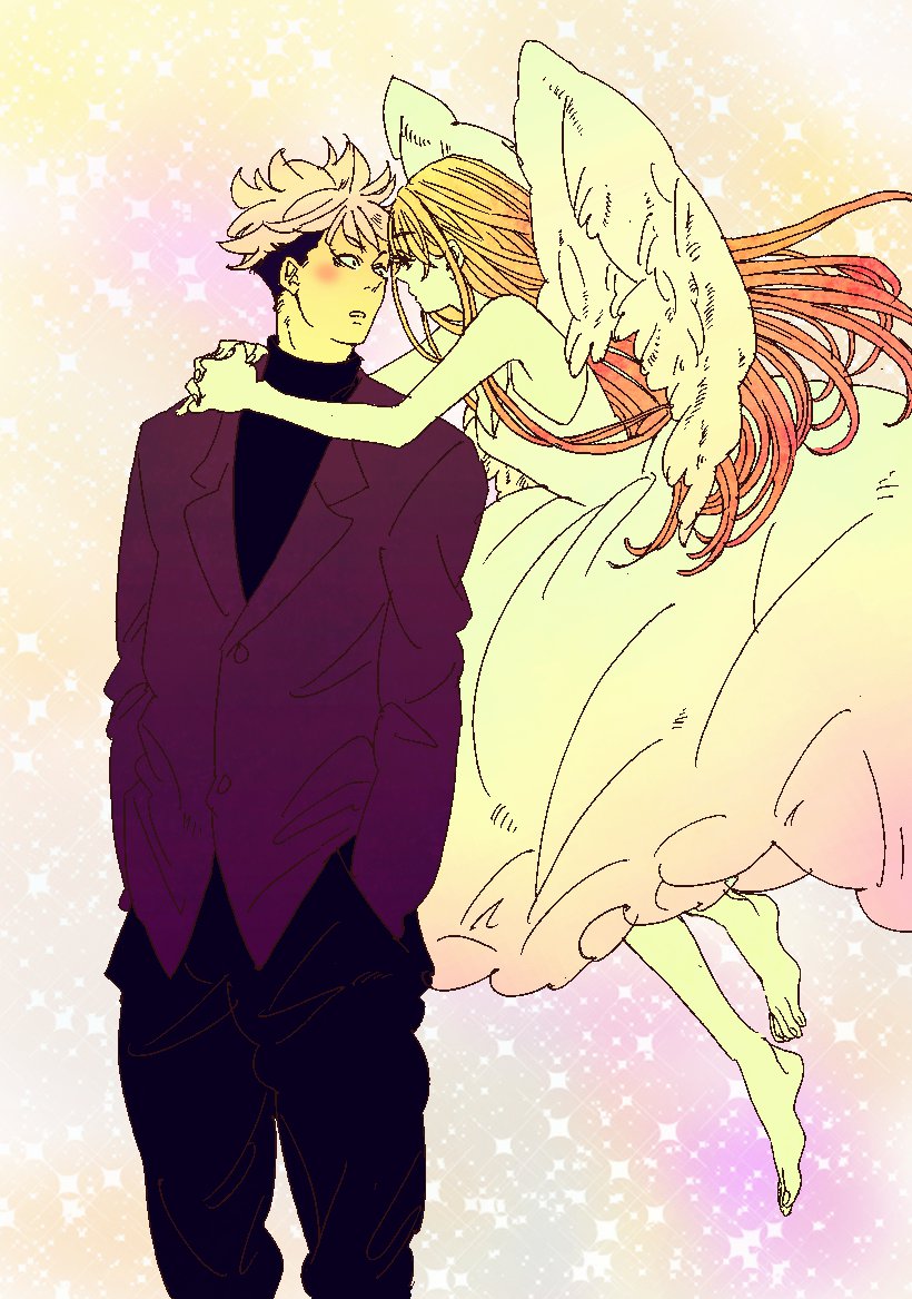 amatsuka megumi and soga genzo (tenshi na konamaiki) drawn by tama_(craindre)