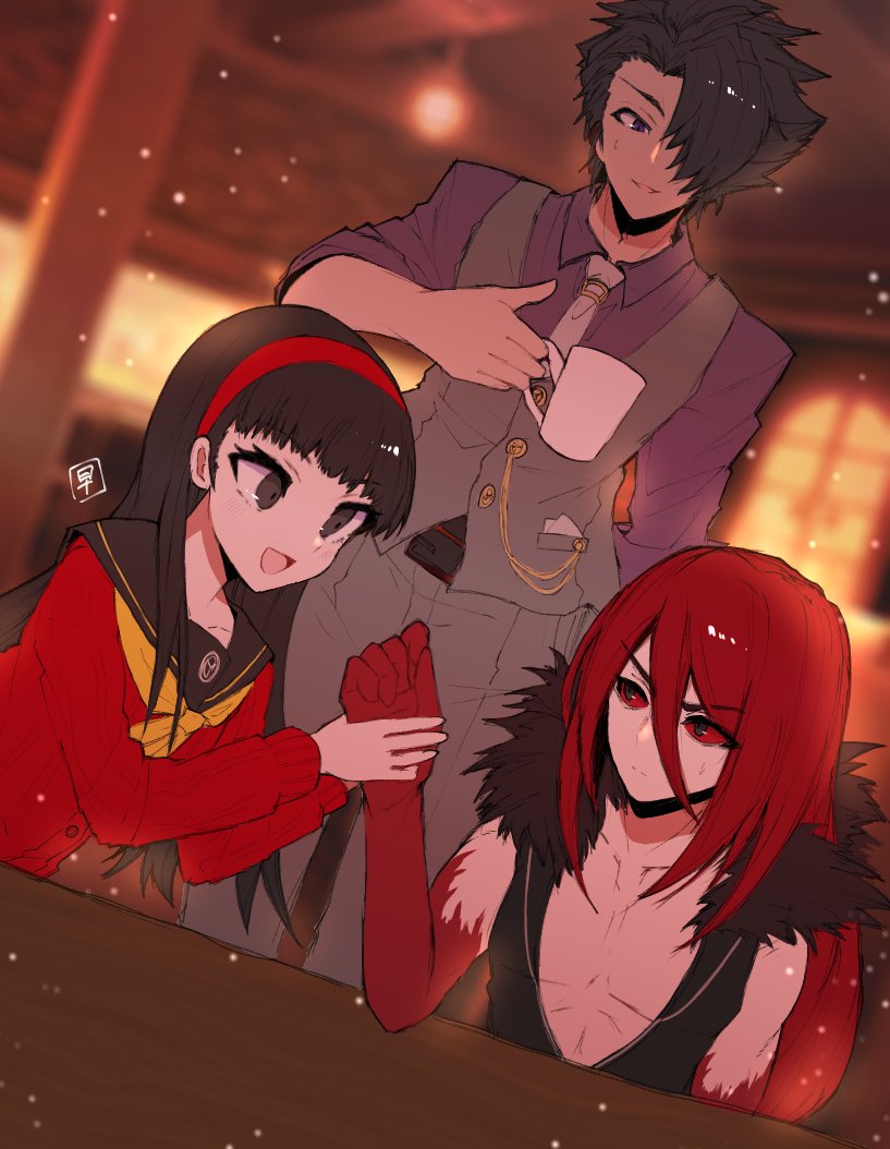 amagi yukiko, carmine, and gordeau (persona and 4 more) drawn by hayase