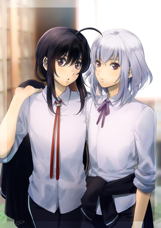 namazuo toushirou and honebami toushirou (touken ranbu) drawn by mizuhara_aki