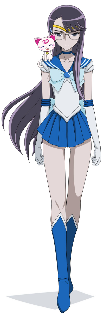 sailor mercury, tsukikage yuri, hummy, mitsuishi kotono, and hisakawa aya (precure and 3 more) drawn by kouji14