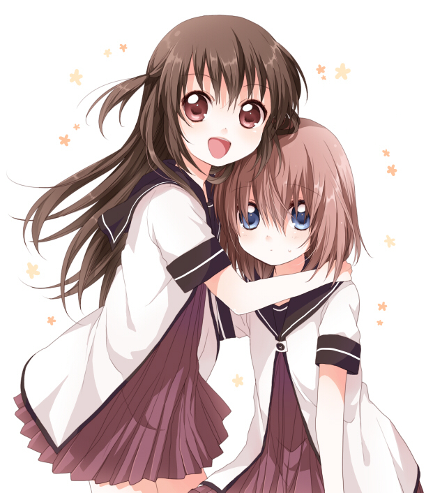 takaoka hiro and isurugi aoi (yuruyuri and 1 more) drawn by namori