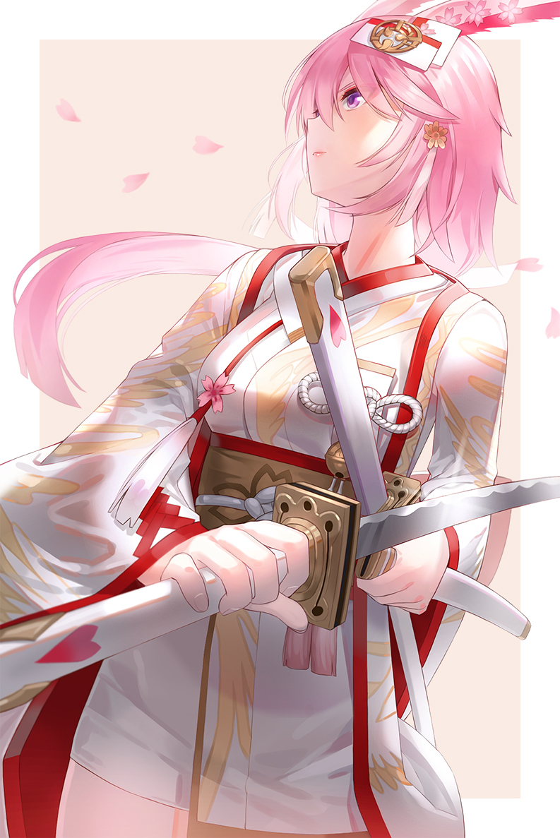 yae sakura (honkai and 1 more) drawn by kfr