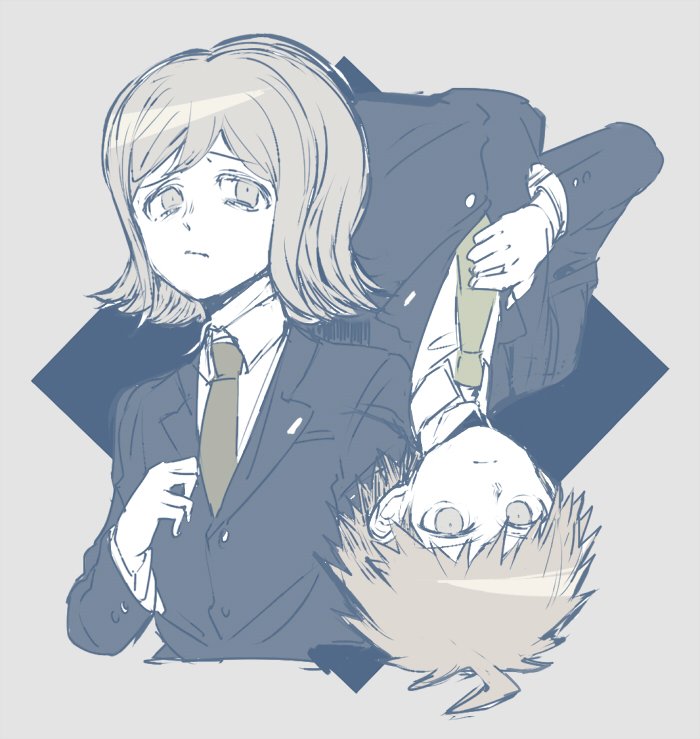 naegi makoto and mitarai ryota (danganronpa and 1 more) drawn by saita794