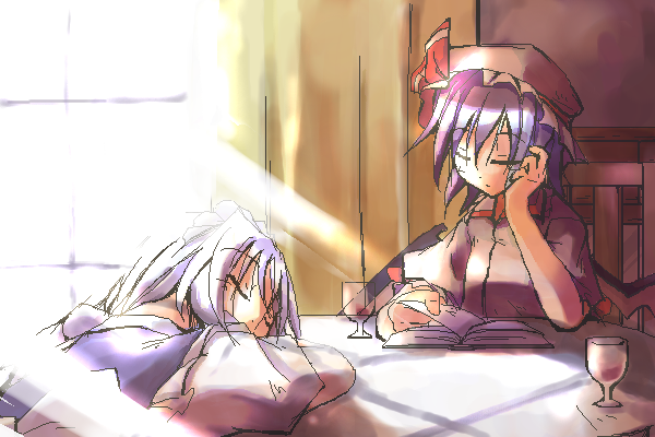 remilia scarlet and izayoi sakuya (touhou) drawn by sorano_eika