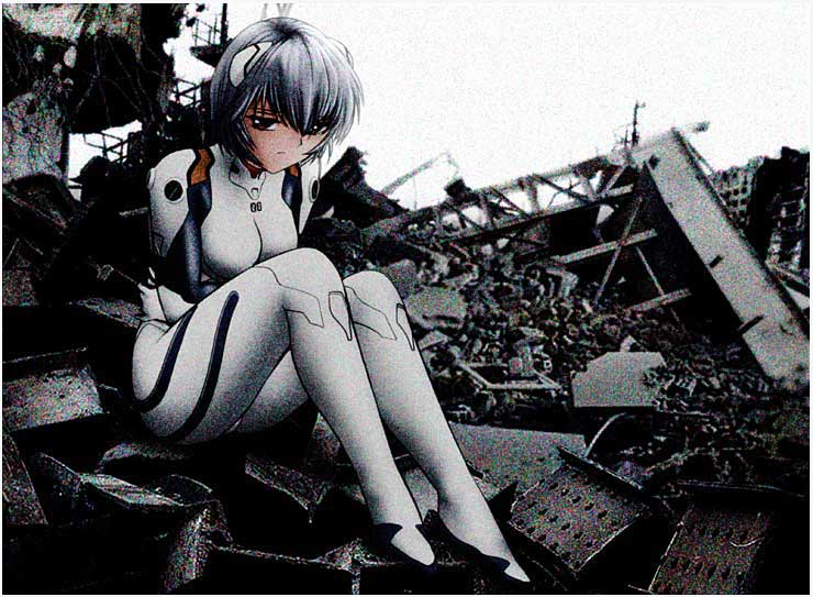 ayanami rei (neon genesis evangelion) drawn by shingyouji_tatsuya