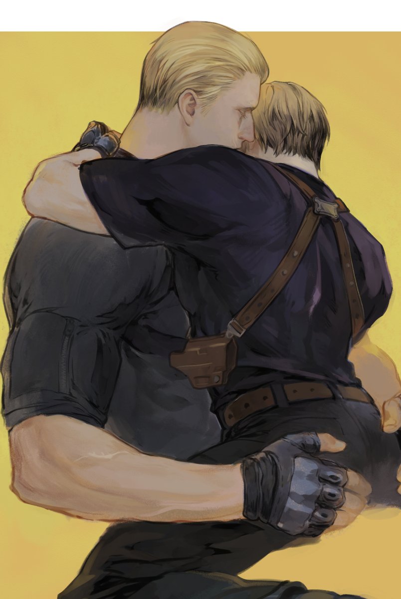 leon s. kennedy and jack krauser (resident evil and 1 more) drawn by vetania