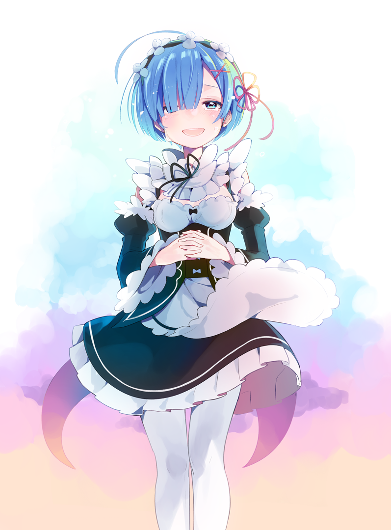 rem (re:zero kara hajimeru isekai seikatsu) drawn by hiyo_kiki