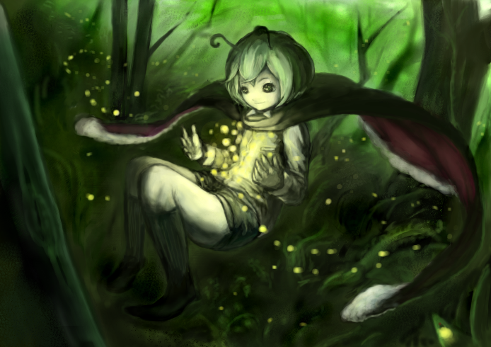 wriggle nightbug (touhou) drawn by amagaya_(rat-tat-tat)