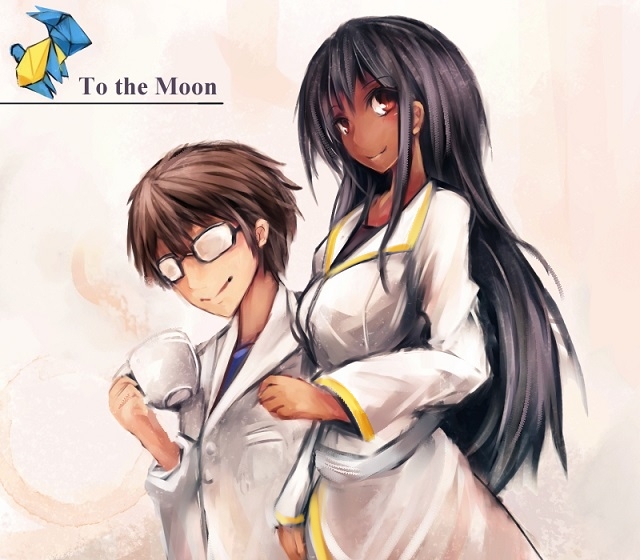 dr. eva rosalene and dr. neil watts (to the moon) drawn by dot_heit