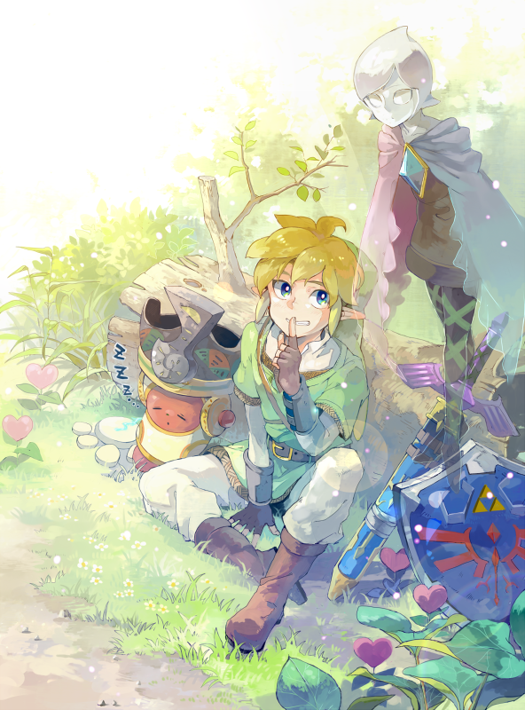 link, fi, and scrapper (the legend of zelda and 1 more) drawn by itou_hachi
