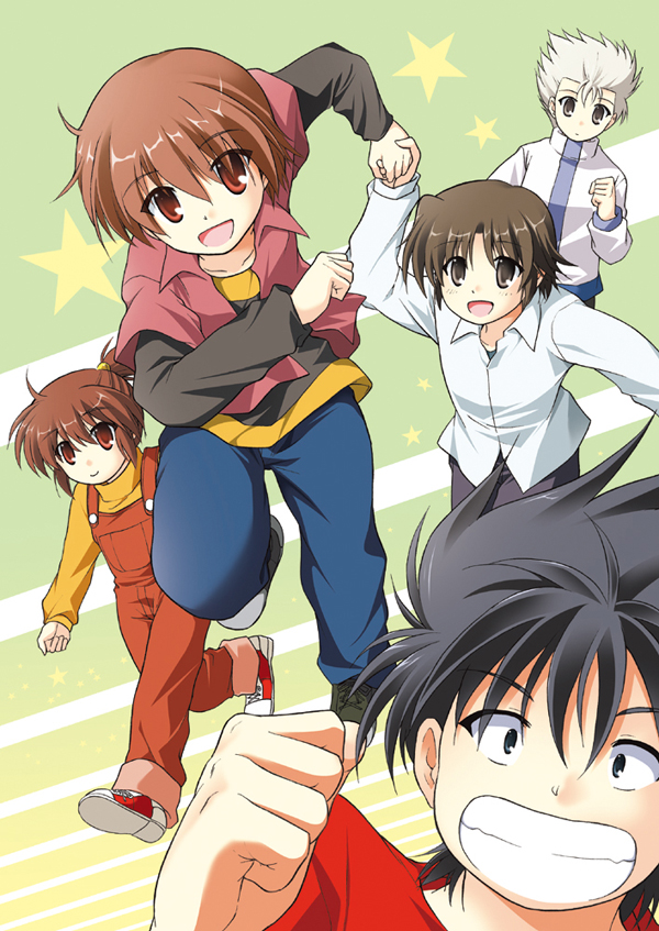 natsume rin, naoe riki, natsume kyousuke, inohara masato, and miyazawa kengo (little busters!) drawn by mutsuki_masato