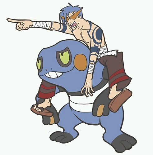 kamina, croagunk, and konishi katsuyuki (pokemon and 1 more)
