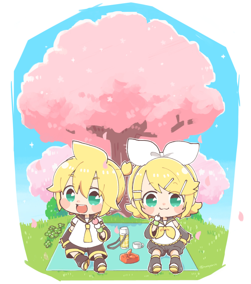 kagamine rin and kagamine len (vocaloid) drawn by najo