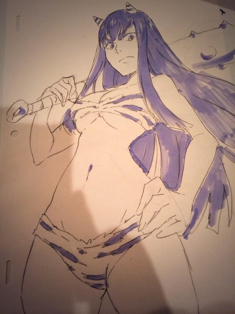 kiryuuin satsuki and lum (kill la kill and 1 more) drawn by nakamori_koutarou