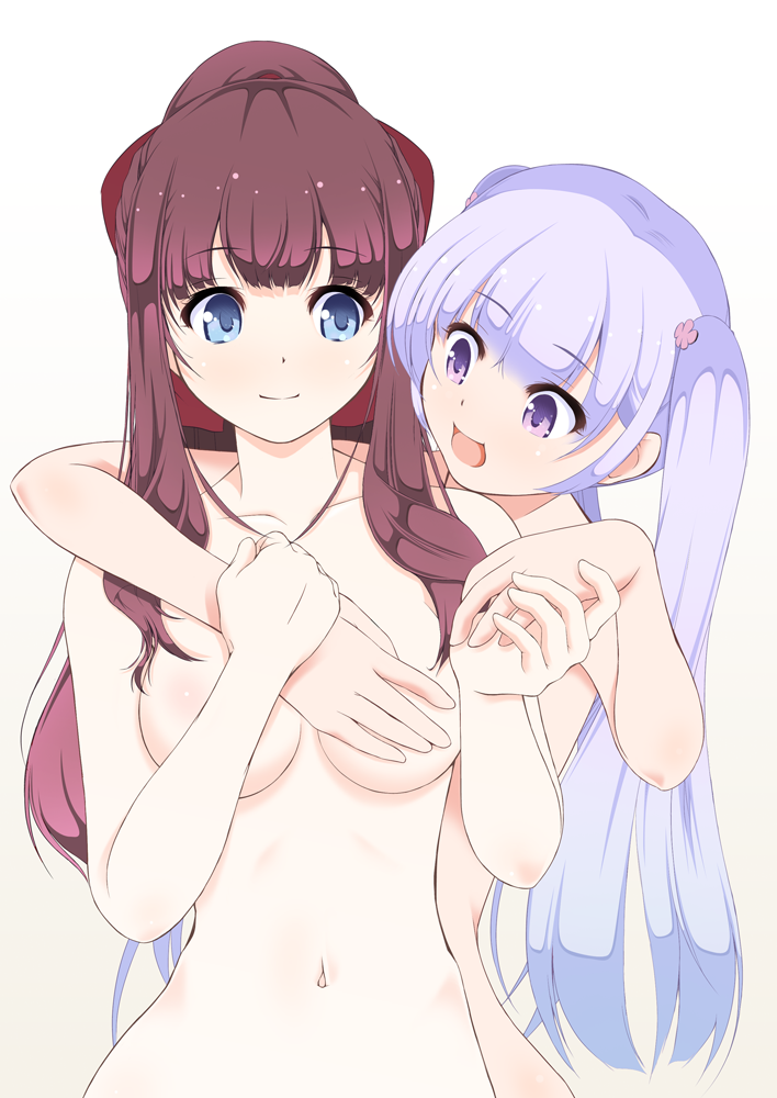 suzukaze aoba and takimoto hifumi (new game!) drawn by yitsuse_masami