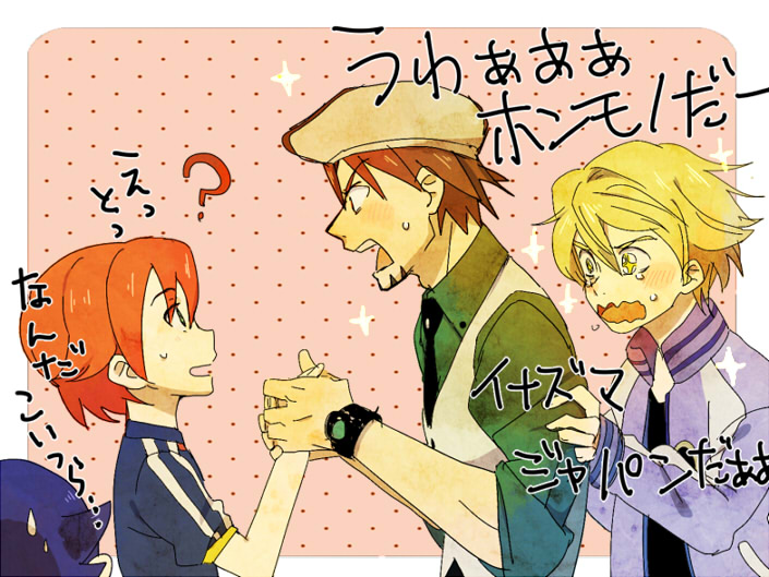 kaburagi t. kotetsu, ivan karelin, kiyama hiroto, and kogure yuuya (tiger & bunny and 1 more) drawn by mezashi_(mezasi)