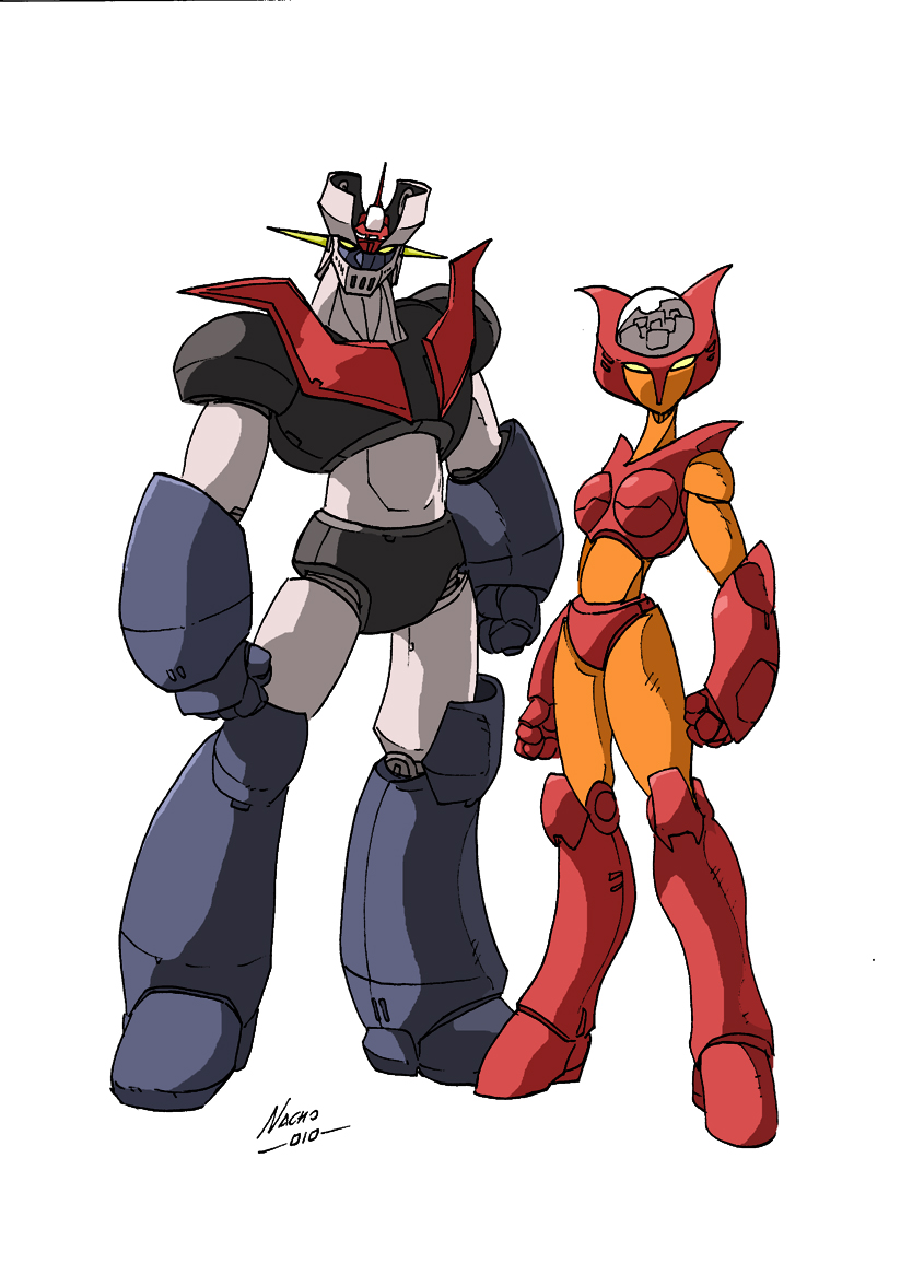 mazinger z and aphrodai a (mazinger and 1 more) drawn by nachomon
