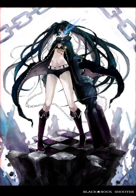 black rock shooter (black rock shooter) drawn by pisuke
