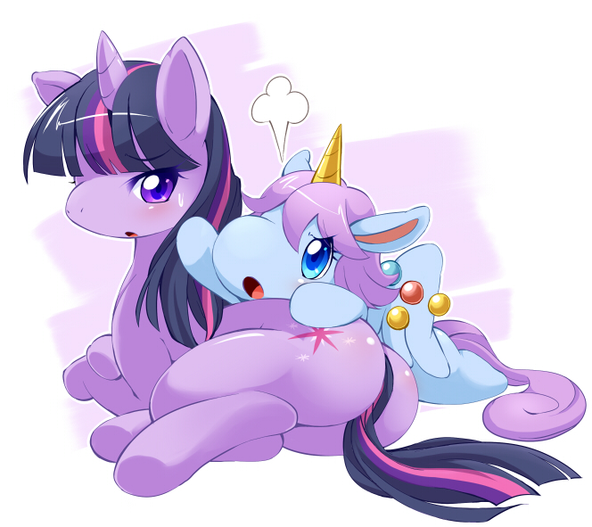 twilight sparkle and opal (my little pony and 2 more) drawn by ukan_muri